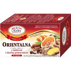 MALWA HERBATA IMBIR I SKÓRKA POMARAŃCZY 20x2g 40g