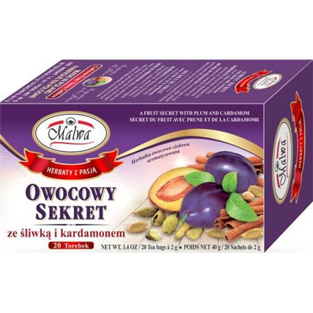 MALWA HERBATA ŚLIWKA I KARDAMON 20x2g 40g