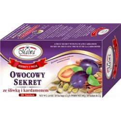 MALWA HERBATA ŚLIWKA I KARDAMON 20x2g 40g