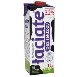 MLEKPOL MLEKO ŁACIATE UHT BEZ LAKTOZY 3,2% 1L