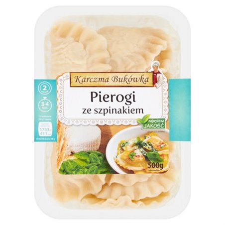 BUKÓWKA DANIE PIEROGI ZE SZPINAKIEM 500g