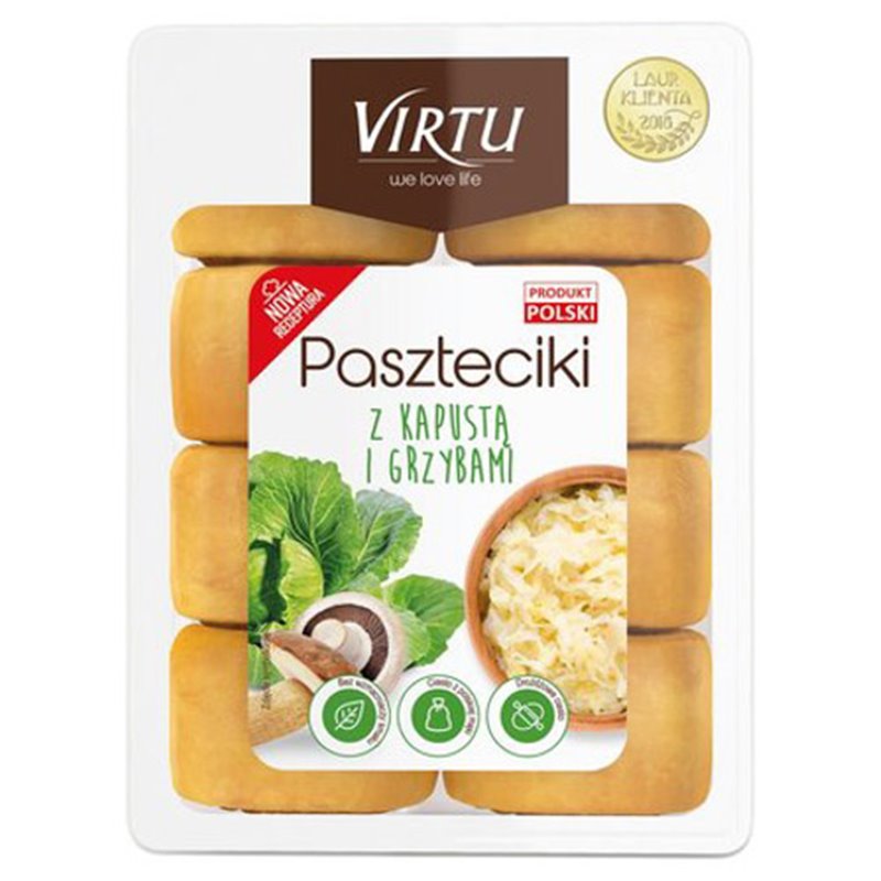 VIRTU DANIE PASZTECIKI Z KAPUSTĄ I GRZYBAMI 250g
