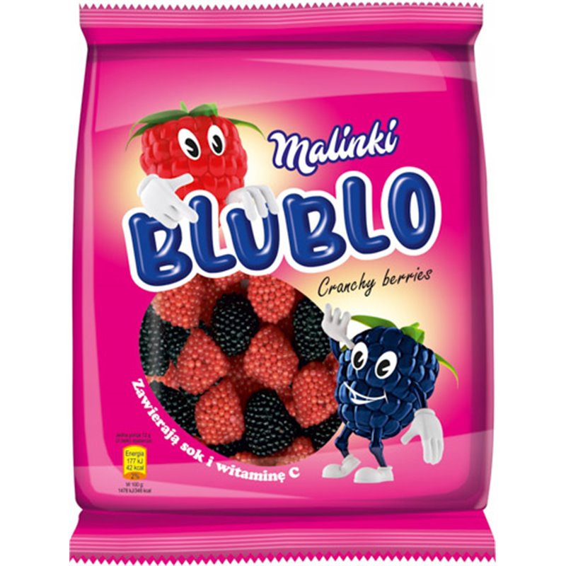 EUROBRAND ŻELKI BLUBLO MALINKI 80G