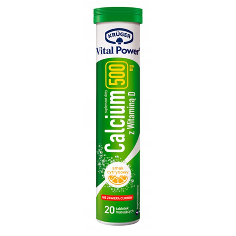 KRUGER TABLETKI MUSUJĄCE CALCIUM+WIT D 84g