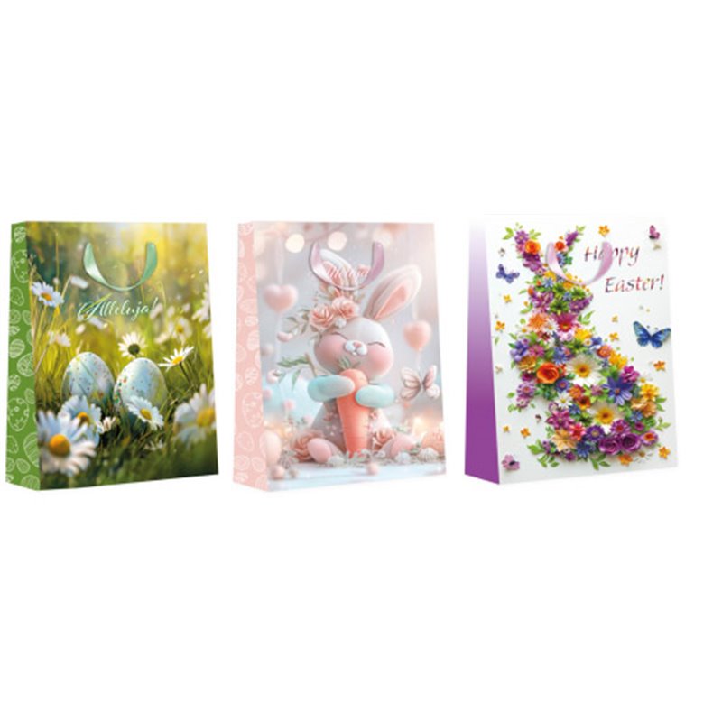 TORBA PREZENTOWA WIELKANOCNA 21,7x30x10CM