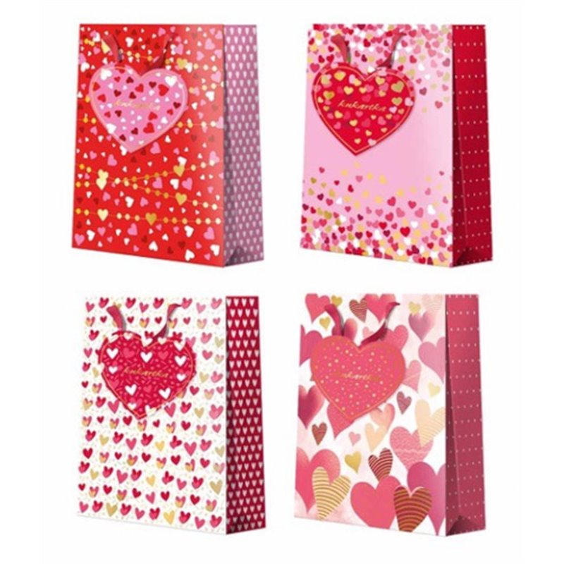 TORBA PREZENTOWA WALENTYNKOWA 17,7x9,8x22,8CM