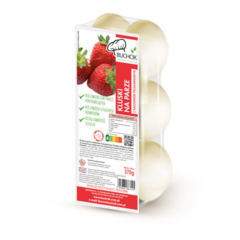 BUCHCIK DANIE KLUSKI NA PARZE TRUSKAWKOWE 370g