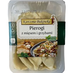 BUKÓWKA DANIE PIEROGI Z MIĘSEM I GRZYBAMI 400g