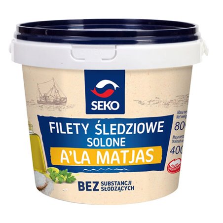 SEKO FILETY ŚLEDZIOWE MATIAS SOLONE 400/800g 