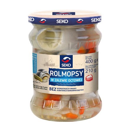 SEKO FILETY ŚLEDZIOWE SŁOIK ROLMOPS 400g