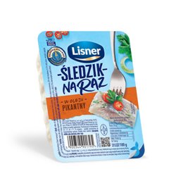 LISNER ŚLEDZIK NA RAZ PIKANTNY 100g