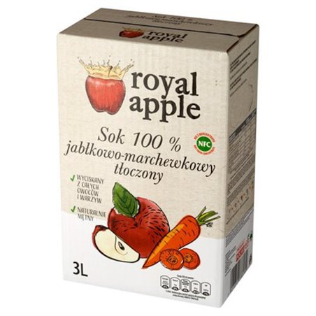 ROYAL APPLE SOK 100% JABŁKO MARCHEW 3L