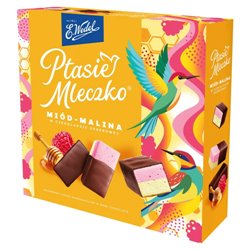 WEDEL PTASIE MLECZKO MALINA Z MIODEM 340g