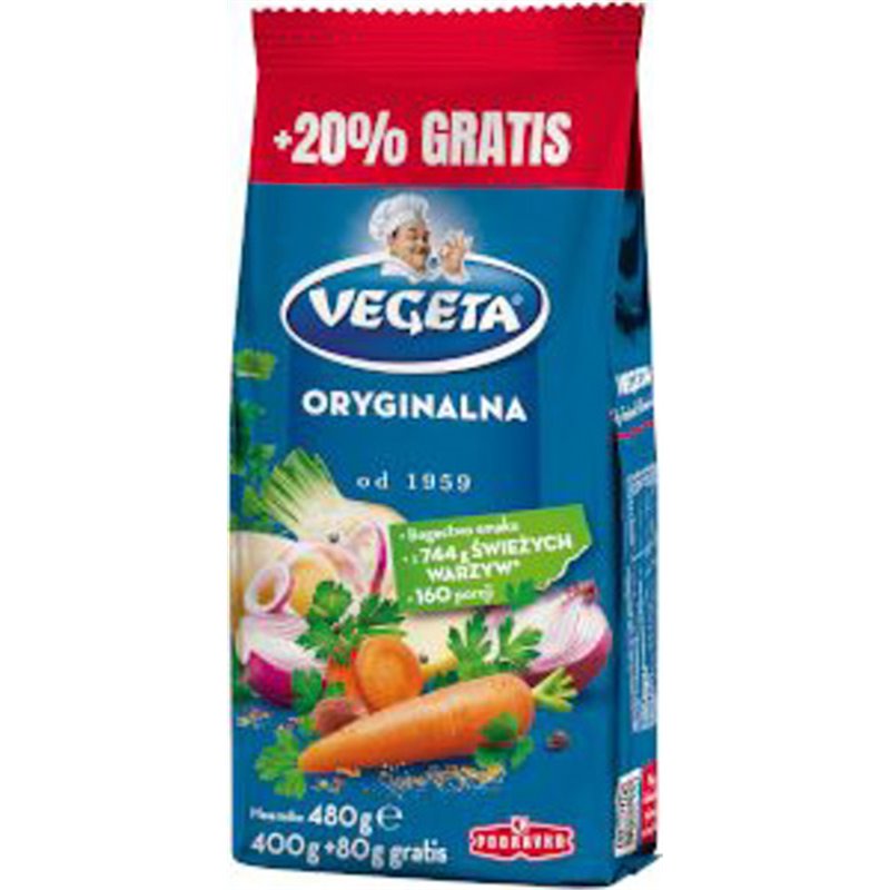 PODRAVKA PRZYPRAWA VEGETA 400g+20% 480g