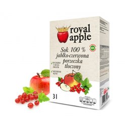 ROYAL APPLE SOK 100% JABŁKO CZERWONA PORZECZKA 3L