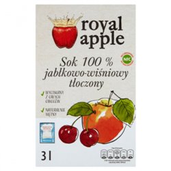 ROYAL APPLE SOK 100% JABŁKO WIŚNIA 3L