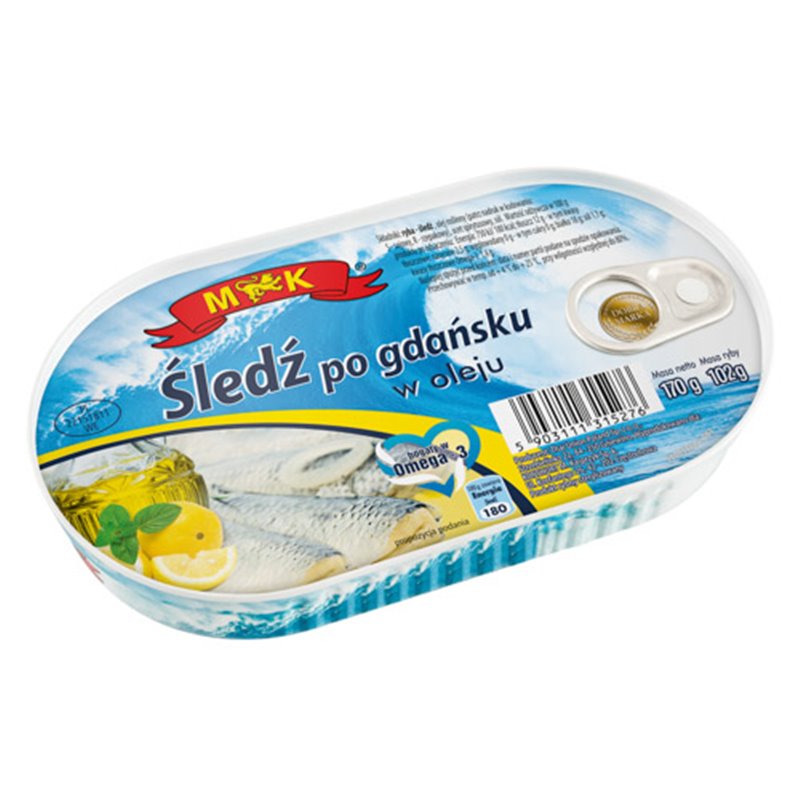 M&K RYBA ŚLEDŹ W OLEJU PO GDAŃSKU 170g