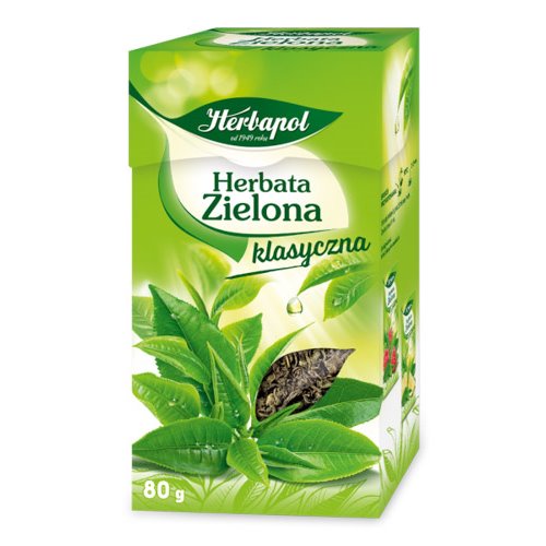 HERBAPOL HERBATA ZIELONA LIŚĆ 80g
