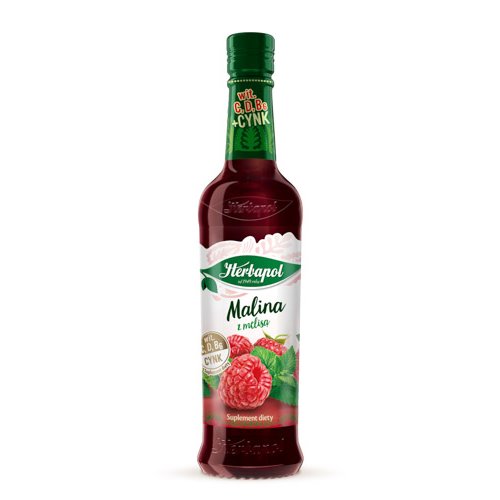 HERBAPOL SYROP MALINA Z MELISĄ 420ML