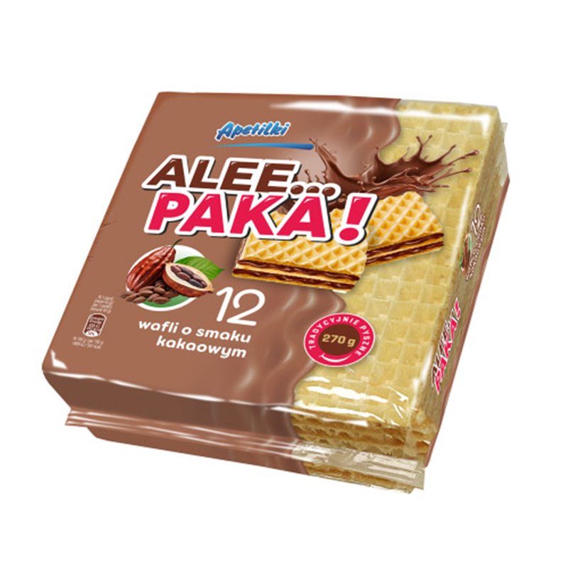 EUROBRAND WAFLE APETILKI ALE...PAKA! KAKAOWE 270G