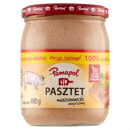 PAMAPOL PASZTET MAZOWIECKI WIEPRZOWY 490g