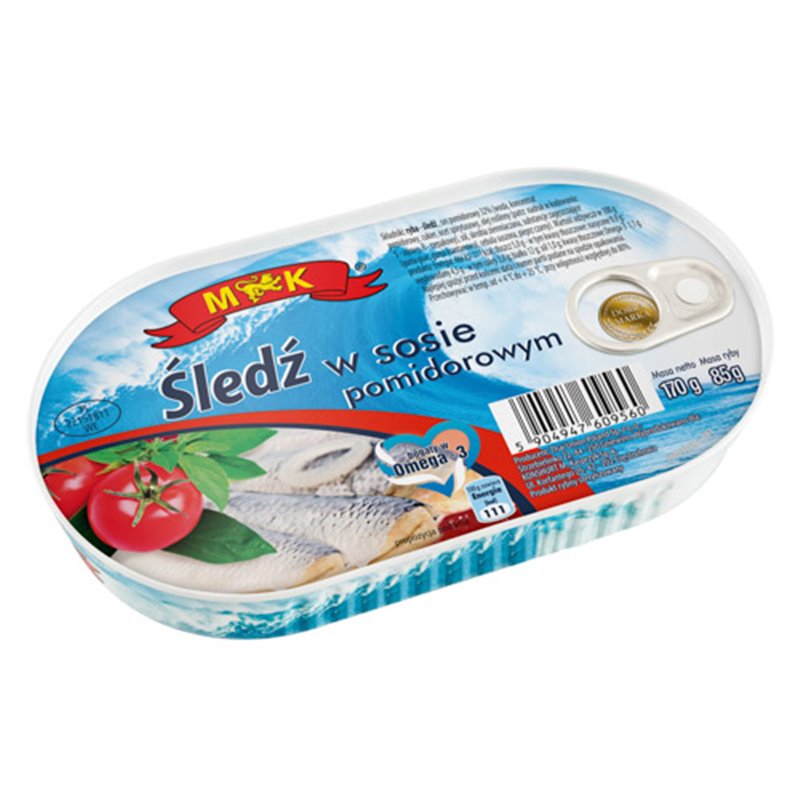 M&K RYBA ŚLEDŹ W SOSIE POMIDOROWYM 170g