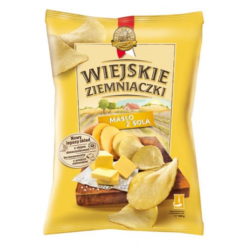 LORENZ CHIPSY WIEJSKIE ZIEMNIACZKI MASŁO Z SOLĄ 130g