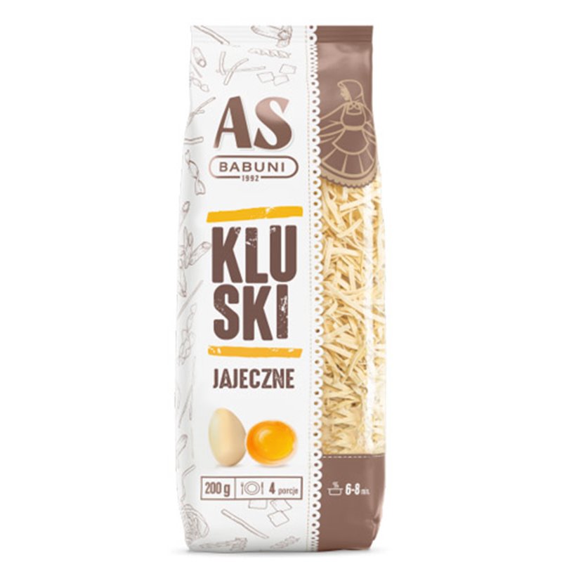 AS BABUNI MAKARON KLUSKI JAJECZNE 200g