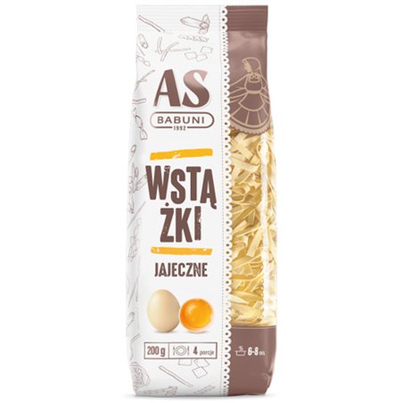 AS BABUNI MAKARON WSTĄŻKI JAJECZNE 200g