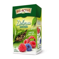 HERBAPOL HERBATA BIG-ACTIVE ZIELONA LIŚĆ MALINA 100g