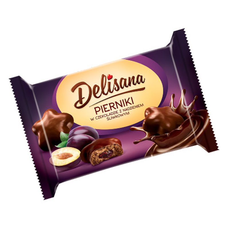 DELICPOL PIERNIKI DELISAN GWIAZDKI ŚLIWKOWE 200g