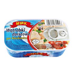 M&K RYBA WĄTRÓBKI DORSZOWE PO KAUKASKU 115g