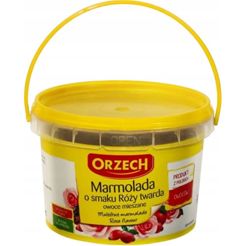 ORZECH MARMOLADA RÓŻANA TWARDA WIADRO 600g