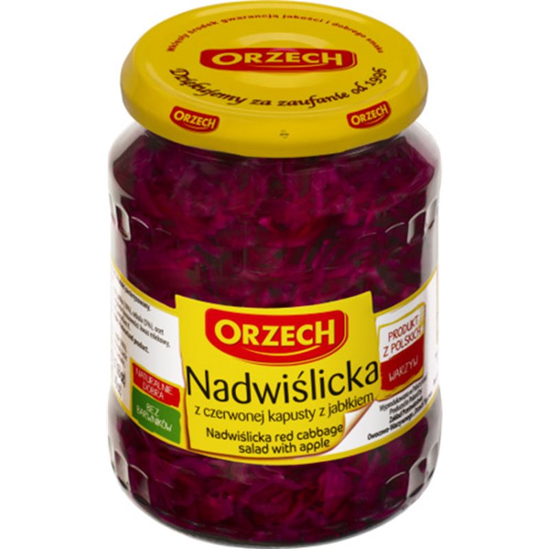 ORZECH SAŁATKA Z CZERWONEJ KAPUSTY I JABŁKIEM 670g