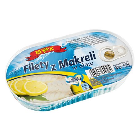 M&K RYBA FILET MAKRELA W OLEJU 170g