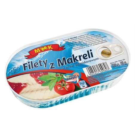 M&K RYBA FILET MAKRELA W POMIDORACH 170g