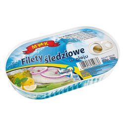 M&K RYBA FILET ŚLEDZIOWE W OLEJU 170g