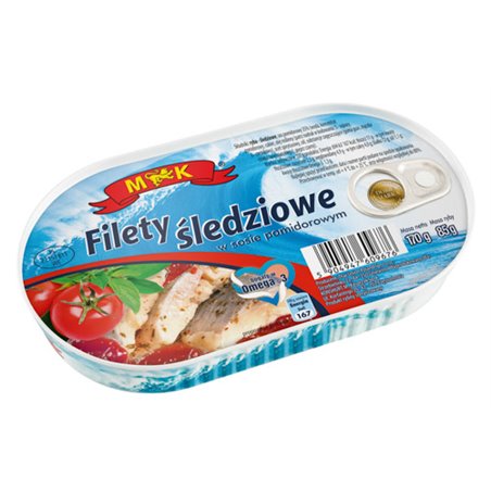 M&K RYBA FILET ŚLEDZIOWY W POMIDORACH 170g