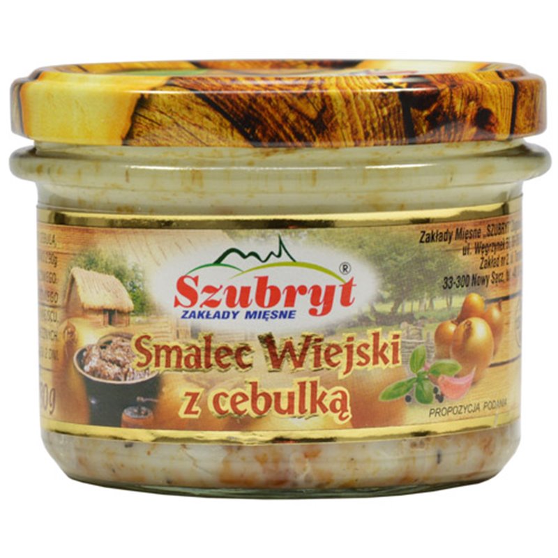 SZUBRYT SŁOIK SMALEC WIEJSKI Z CEBULKĄ 180g