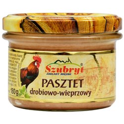 SZUBRYT SŁOIK PASZTET DROBIOWO WIEPRZOWY 180g
