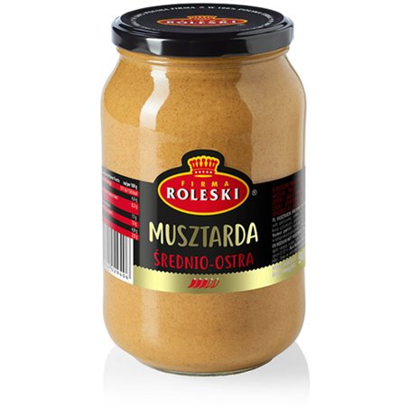 ROLESKI MUSZTARDA ŚREDNIO OSTRA SŁOIK 900g