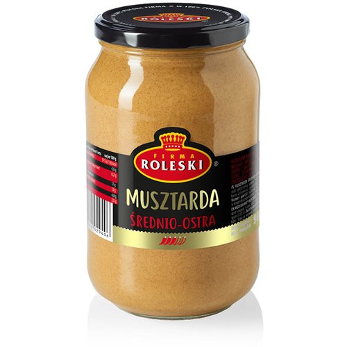 ROLESKI MUSZTARDA ŚREDNIO OSTRA SŁOIK 900g