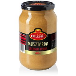 ROLESKI MUSZTARDA ŚREDNIO OSTRA SŁOIK 900g