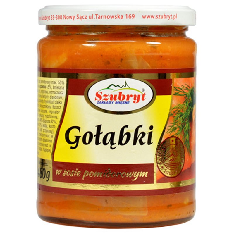 SZUBRYT DANIE GOŁĄBKI W SOSIE POMIDOROWYM 480g