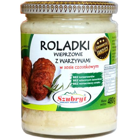 SZUBRYT DANIE ROLADKI Z WARZYWAMI W SOSIE CZOSNKOWYM 480g