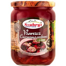 SZUBRYT DANIE BARSZCZ CZERWONY Z USZKAMI 480g