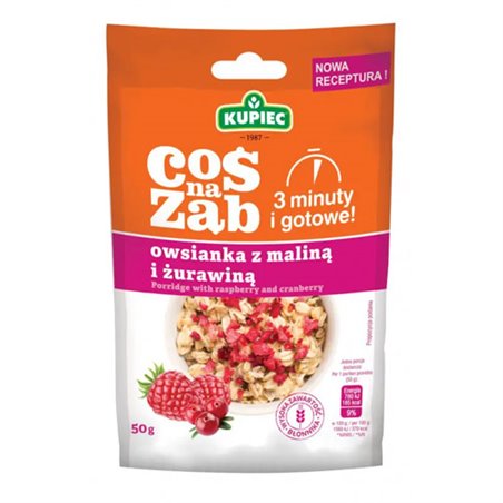 KUPIEC OWSIANKA COŚ NA ZĄB MALINA I ŻURAWINA 50g