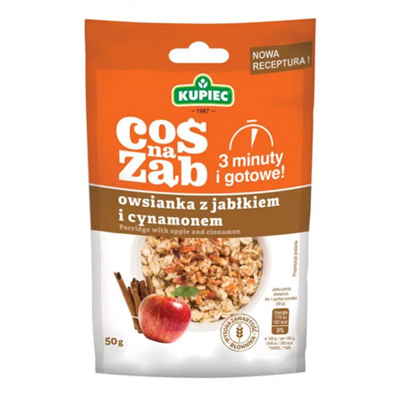KUPIEC OWSIANKA COŚ NA ZĄB JABŁKO I CYNAMOM 50g