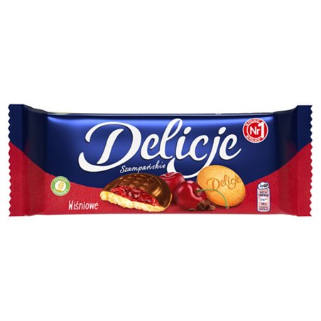 MONDELEZ BISZKOPTY DELICJE SZAMPANSKIE WIŚNIOWE 147g
