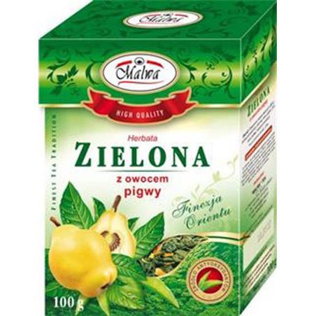 MALWA HERBATA ZIELONA Z PIGWĄ LIŚĆ 100g